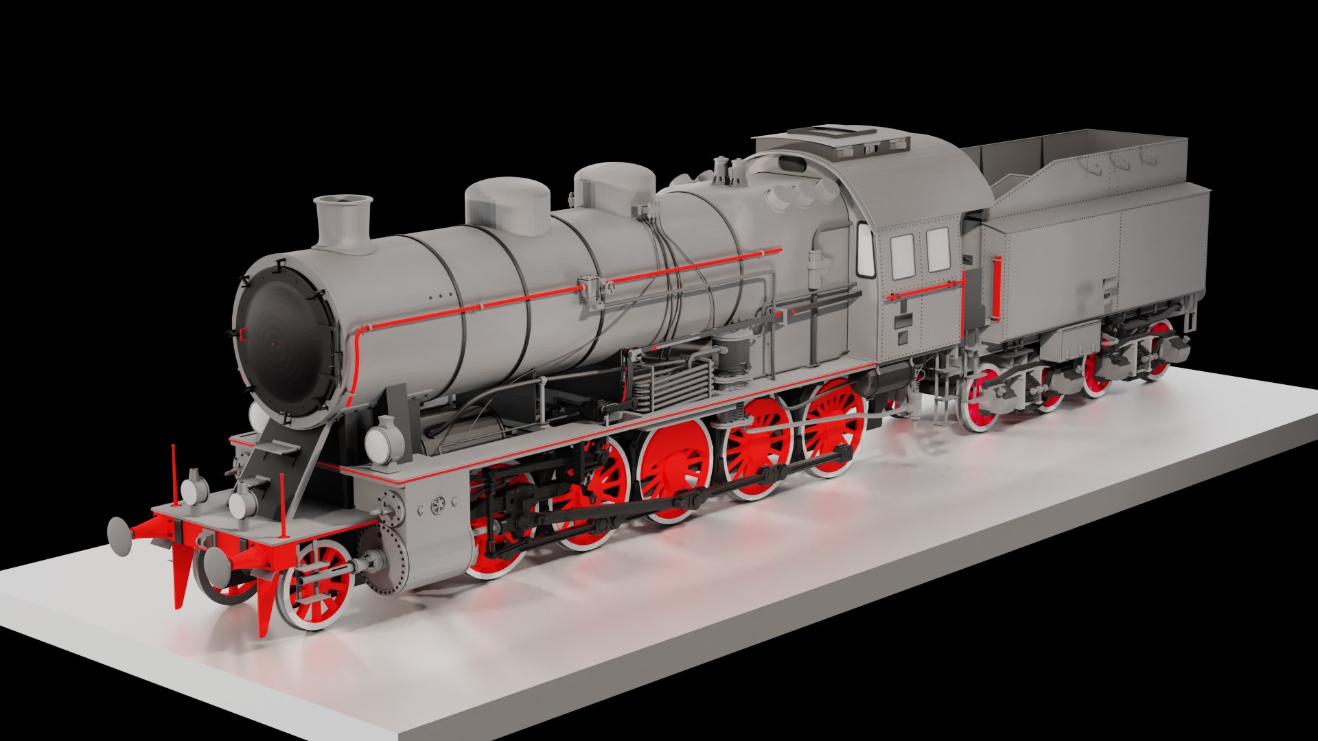 3D Steam Locomotive Model - TurboSquid 1327842