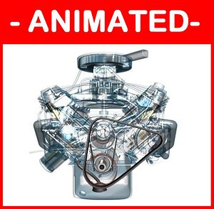 V8 Engine Fully Animated / Textured / FX
