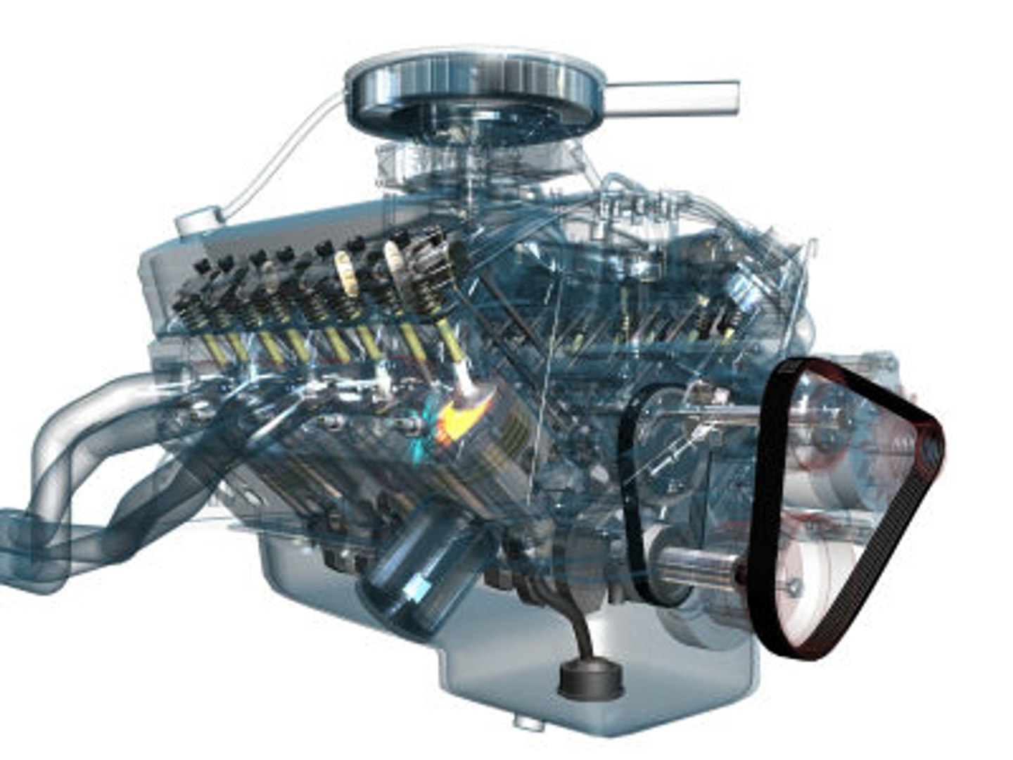 3d V8 Engine Fully Fx