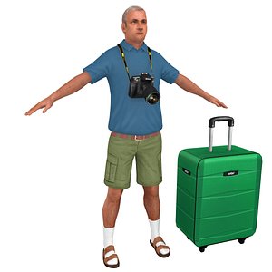 tourist man games 3D model