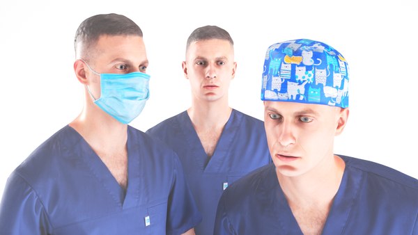 3D human doctor animation model