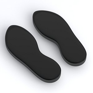 shoe print 02 black model