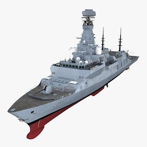 British ASW Frigate with AW101 Merlin Grey