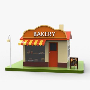 Cartoon Bakery Shop 3D
