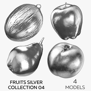 Fruits Silver Collection 04 - 4 models 3D