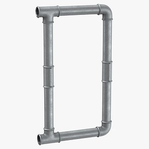 galvanized steel pipe letter 3D