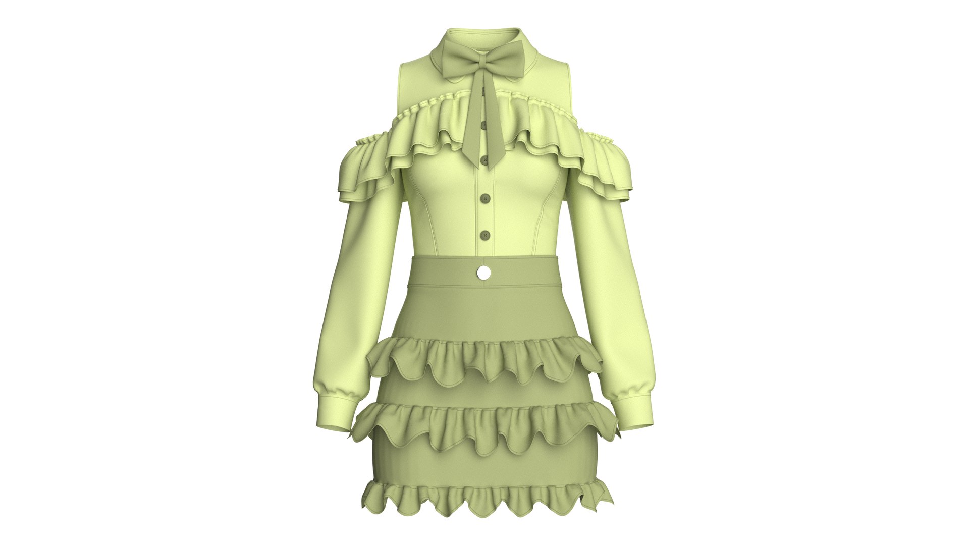 Girls Cold Shoulder Ruffle Top With Skirt - Outfit 3D model https://p.turbosquid.com/ts-thumb/kV/AQmx2v/Y6/girlscoldshoulderruffletopwithskirtoutfit_6/png/1791792892/1920x1080/fit_q87/4f6b131a62ad8a67f00f9998faf099003f202273/girlscoldshoulderruffletopwithskirtoutfit_6.jpg