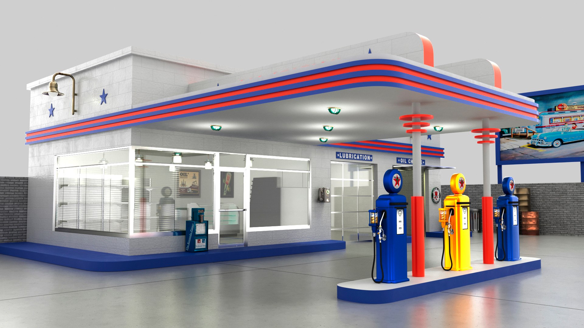 GAS STATION 3D TurboSquid 2078200