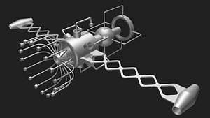 3D Alien satellite Sci Fi concept