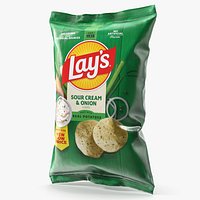 Lays Sour Cream and Onion Chips Bag Game Ready