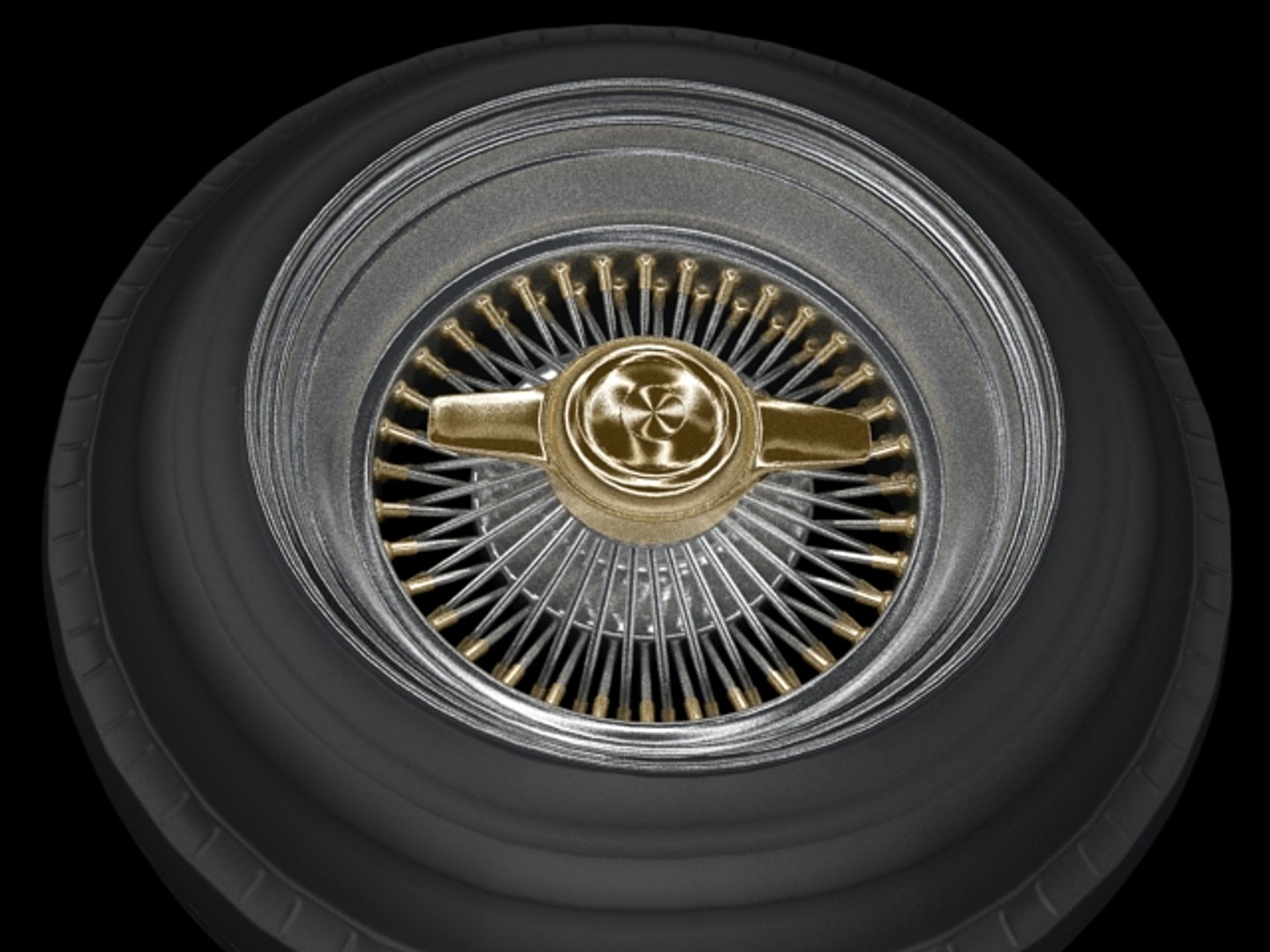 Lowrider Wheel Car 3d Model