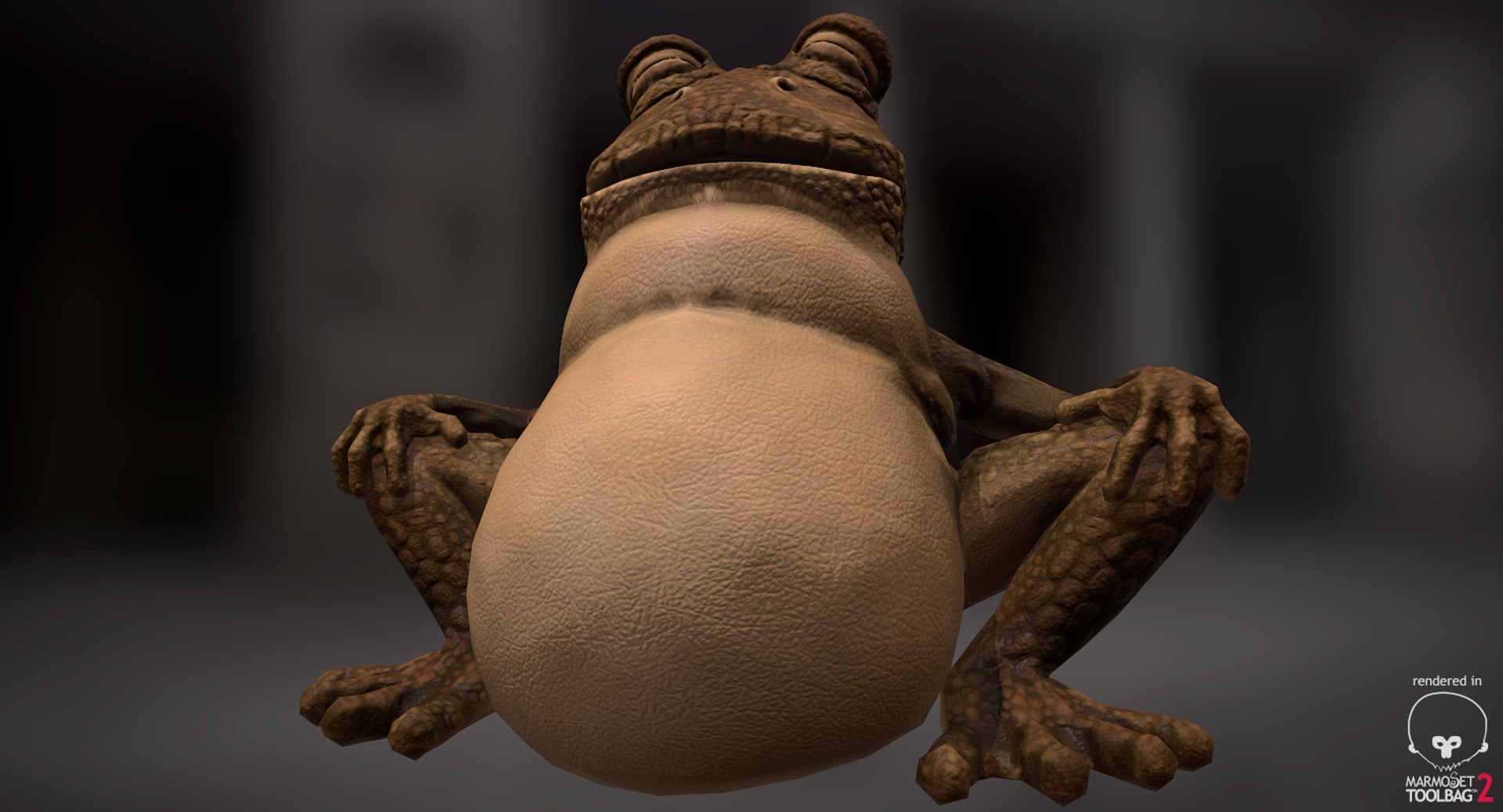 fat frog rig 3d model