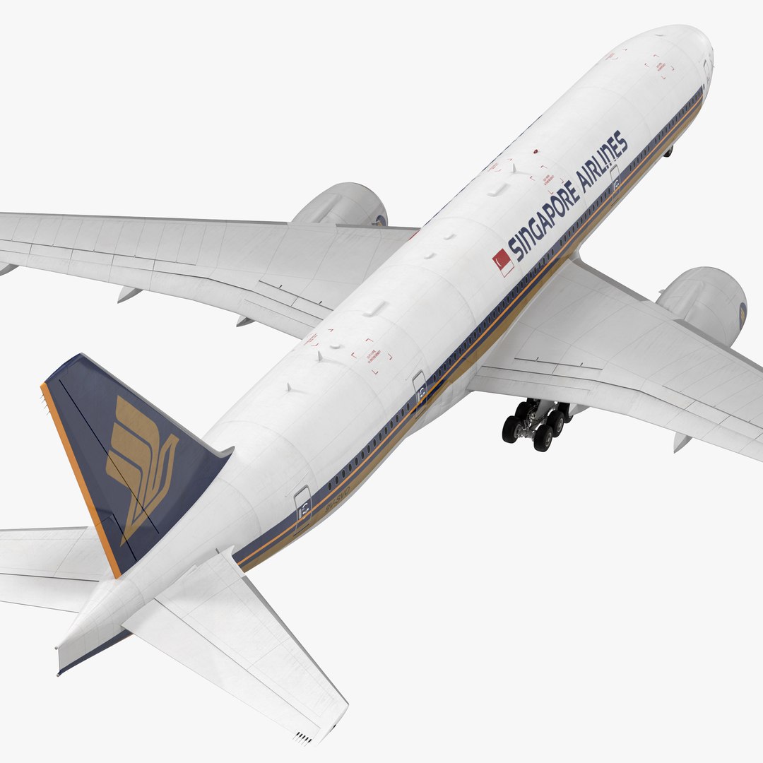 Boeing 777-8x Singapore Airlines 3D Model 3D model preview