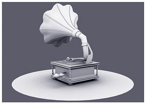 3D gramaphone model