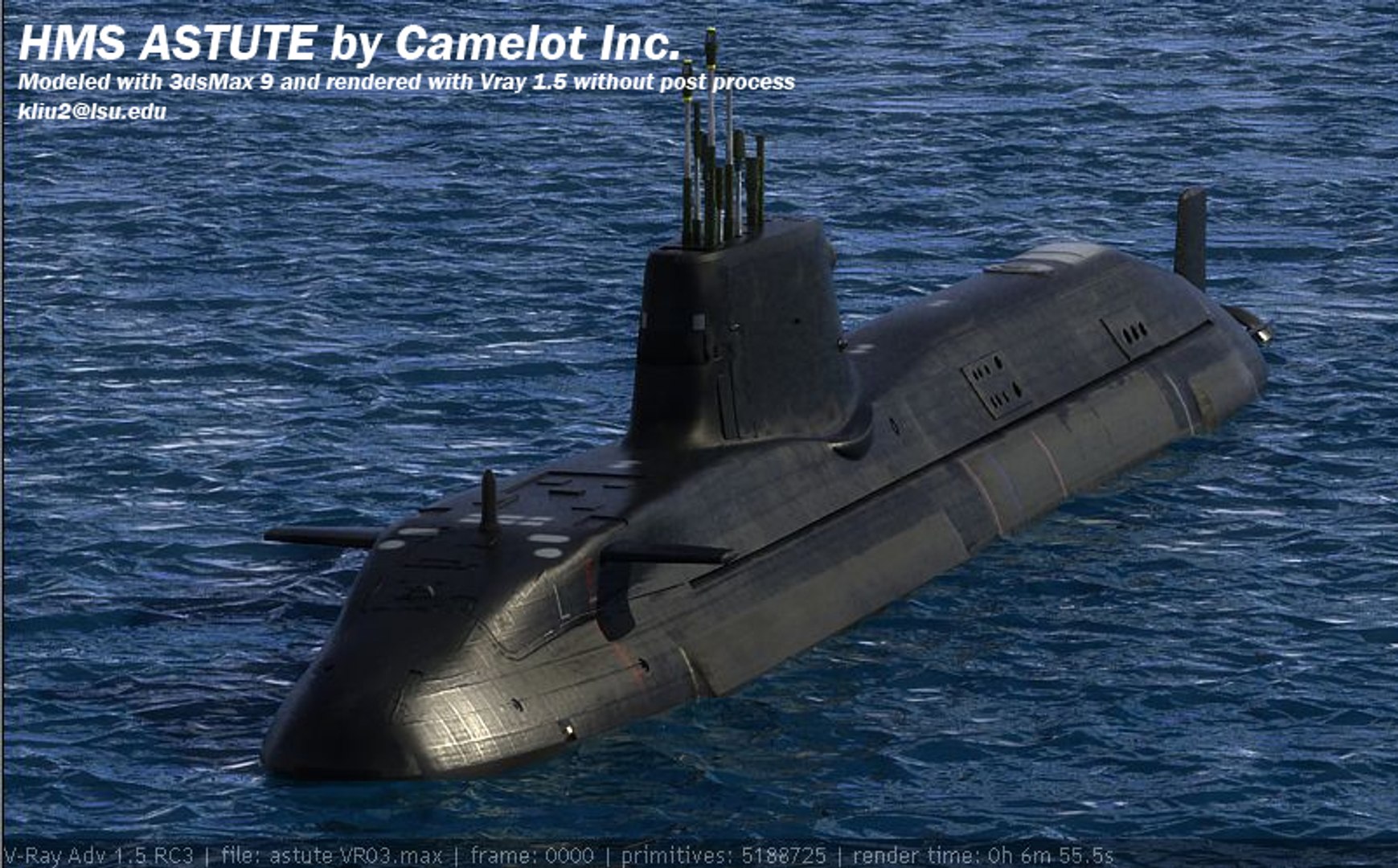 3d Model Hms Astute S119