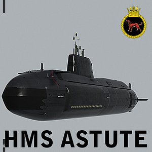 UK Navy HMS Astute (S119) Nuclear Attack Submarine
