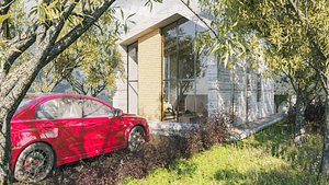 3D cottage house