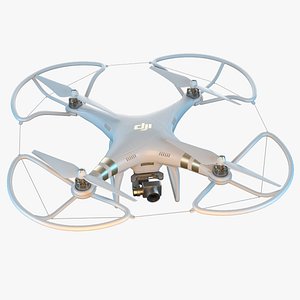3d dji phantom 3 quadrocopter model