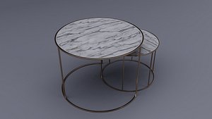 3D shagreen nesting coffee table