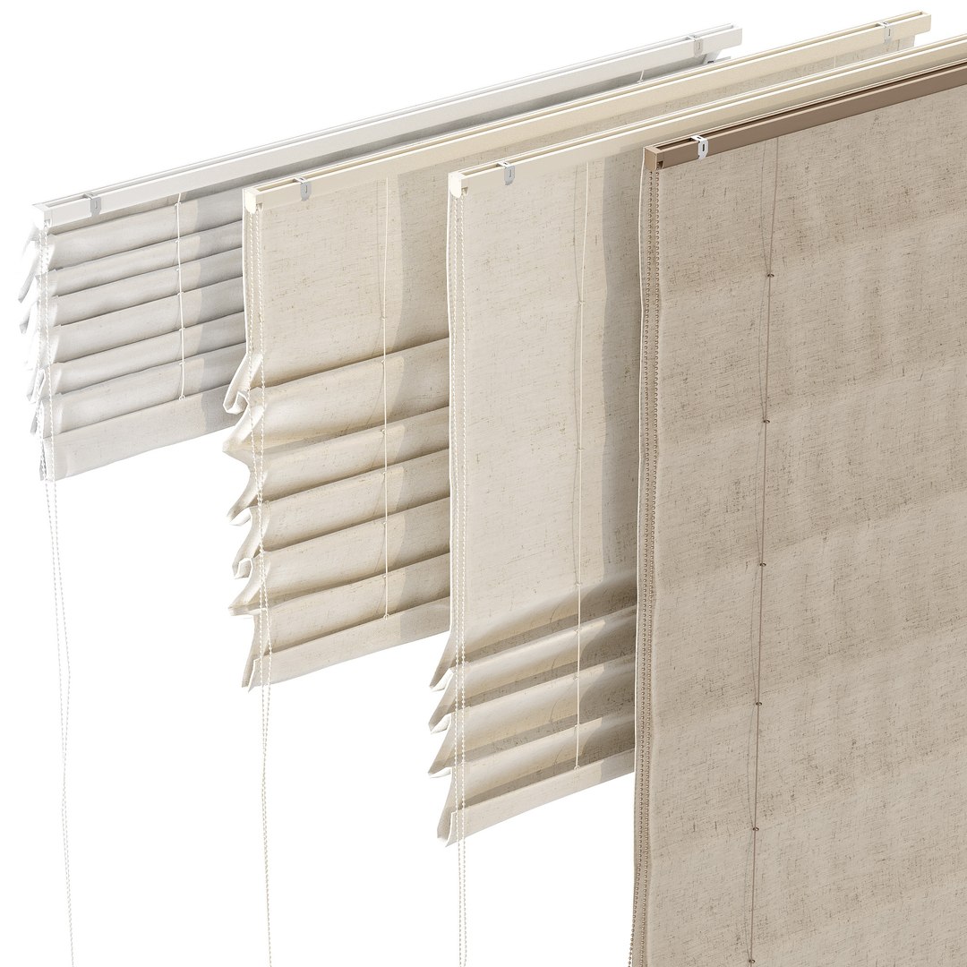 Roman Blinds set 02 3D model https://p.turbosquid.com/ts-thumb/kV/mnwD63/OU/preview06/jpg/1717255061/1920x1080/fit_q87/524b8082f805d8340372883a1fcb61ee6609ab56/preview06.jpg