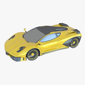 Hyperwasp original supercar concept 3D