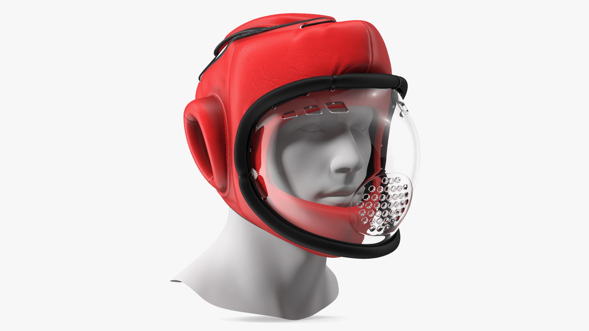 Kudo Hedgear Playwell Red on Mannequin Head 3D model preview