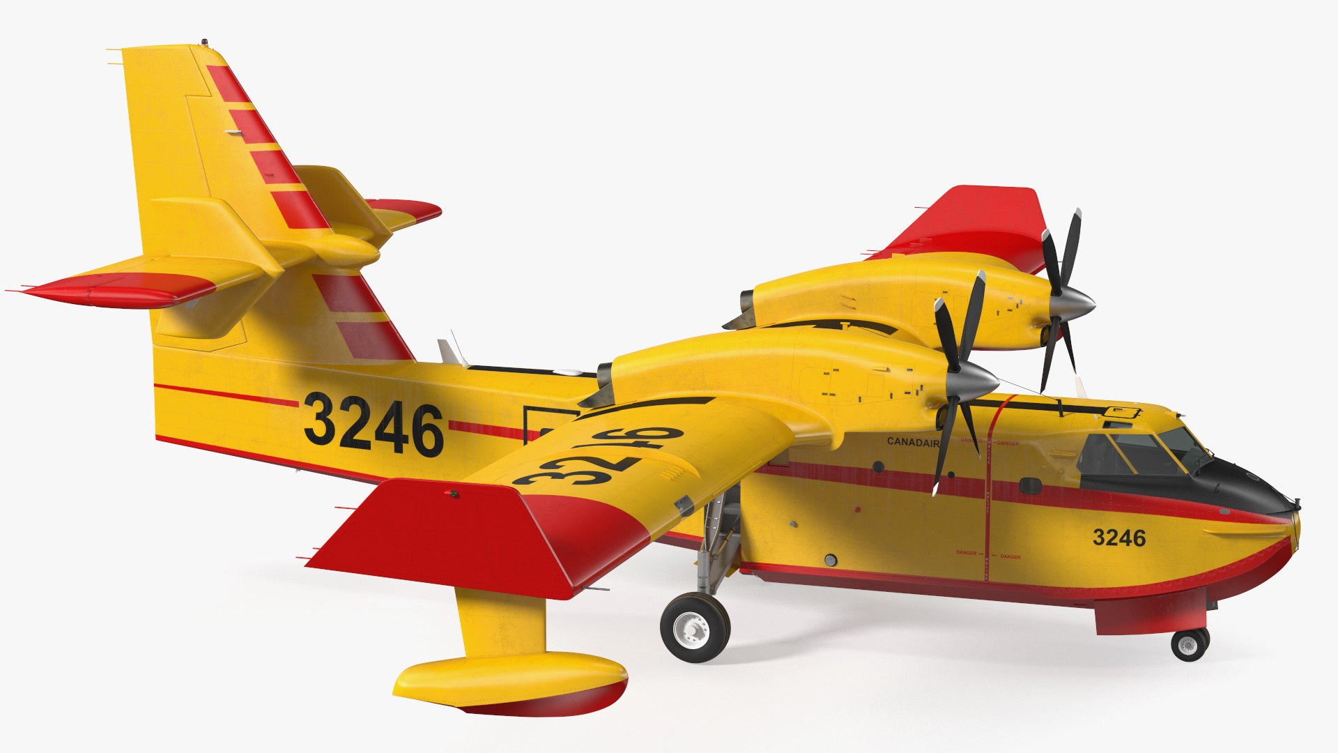 Canadair D415 Amphibious Water Bomber Rigged 3D model preview