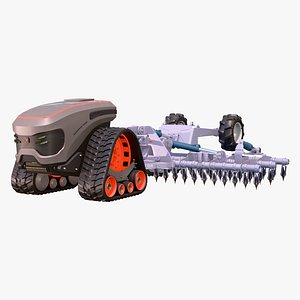 Autonomous Tractor Plow Farming M1