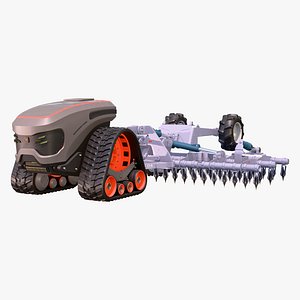 Autonomous Tractor Plow Farming M1