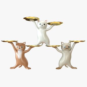 Nordic Cat Statue 3D Model