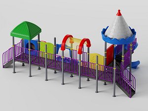 Children Playground Slides Set 3D