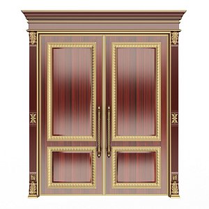 Carved Door Classic 01601 Wood 3D