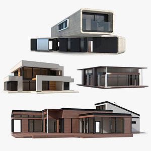 3D Modern Houses Collection 3 model