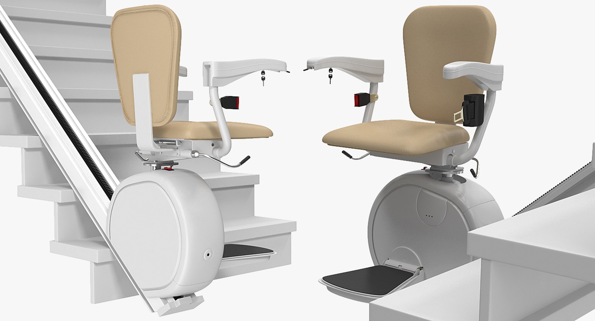 3D straight stairlift rigged - TurboSquid 1257197