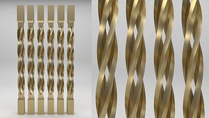 3D model Twisted Baluster