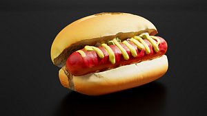 3D Hot Dog model