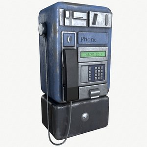 3D payphone phone model