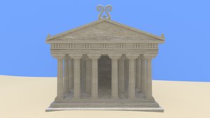 3D ancient greek temple
