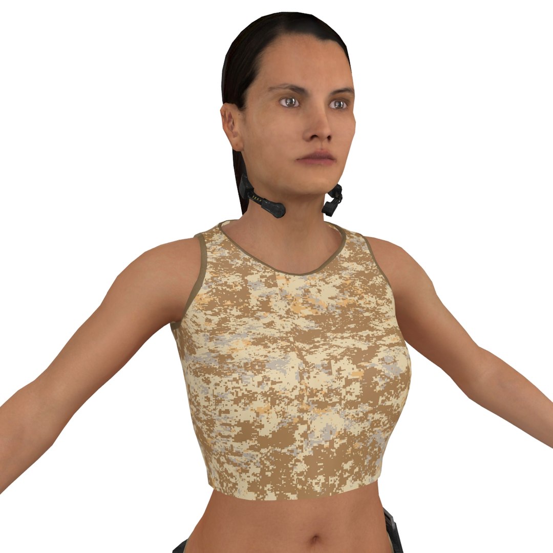 Female mercenary 3D model - TurboSquid 1322804