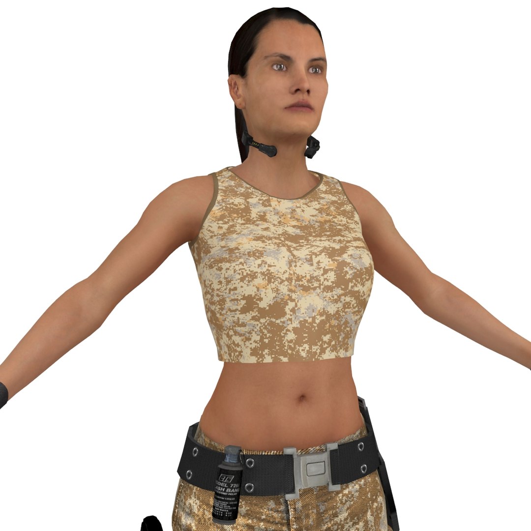 Female mercenary 3D model - TurboSquid 1322804