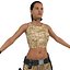 female mercenary 3D model