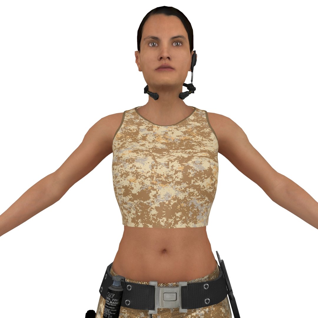Female mercenary 3D model - TurboSquid 1322804