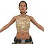 female mercenary 3D model
