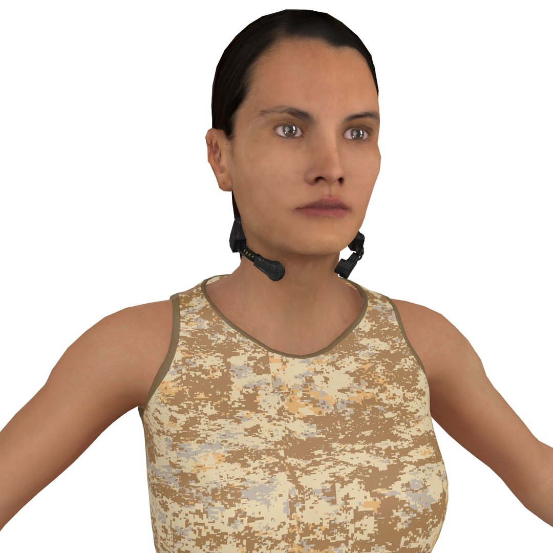 Female mercenary 3D model - TurboSquid 1322804