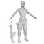 female mercenary 3D model