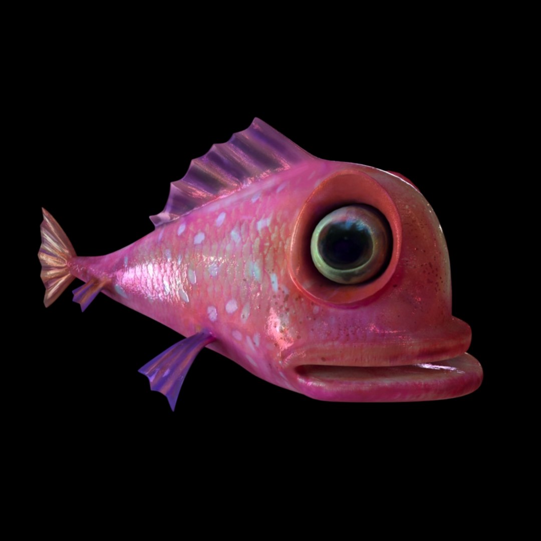 3d Model Of Pink Fish