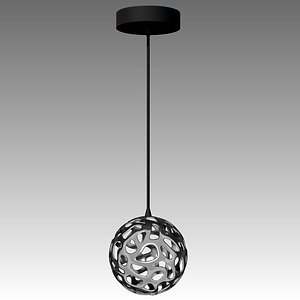 3d model modern lamp globe