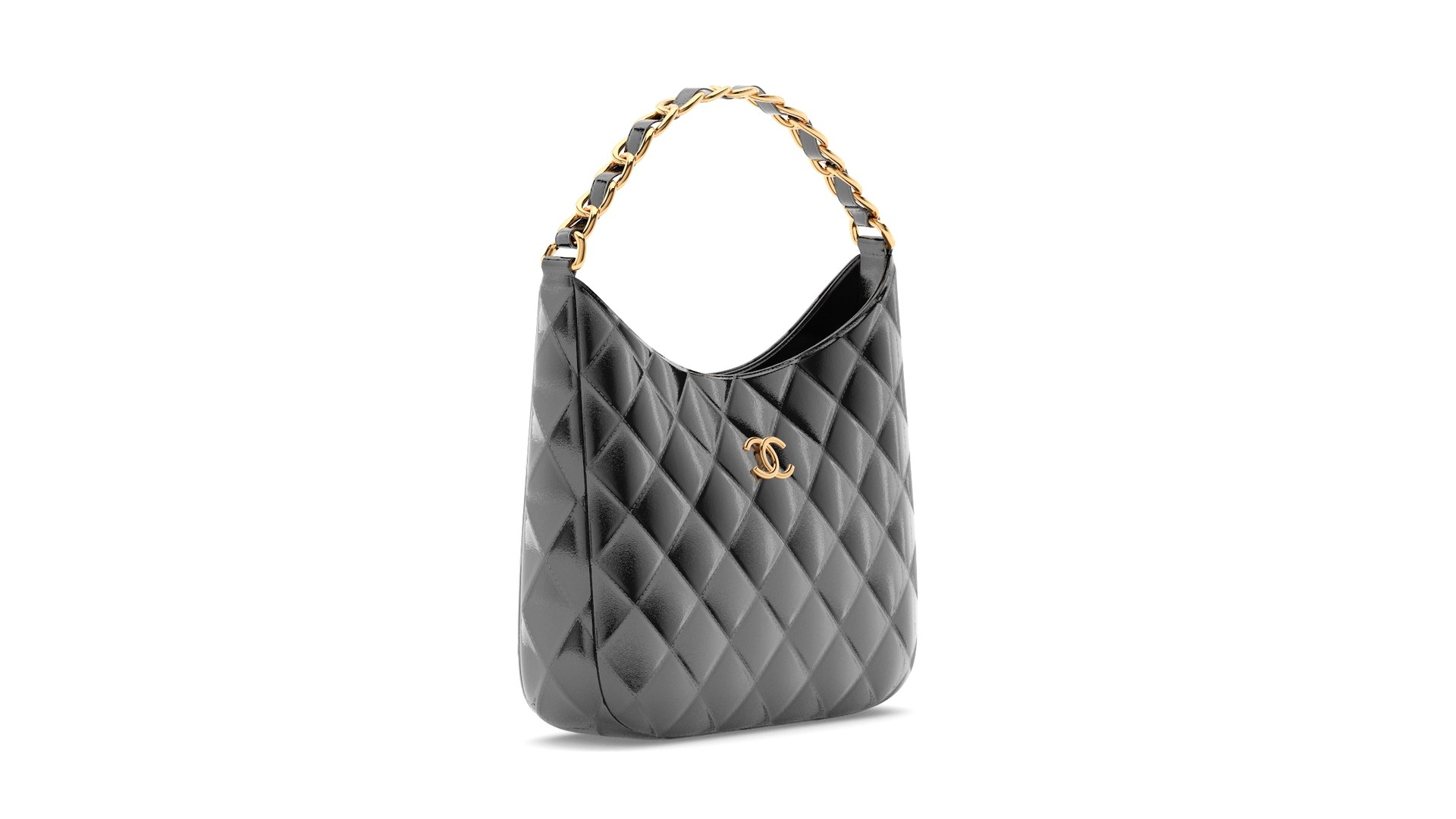 Chanel Large Hobo Bag PBR Realistic Model TurboSquid 1929215