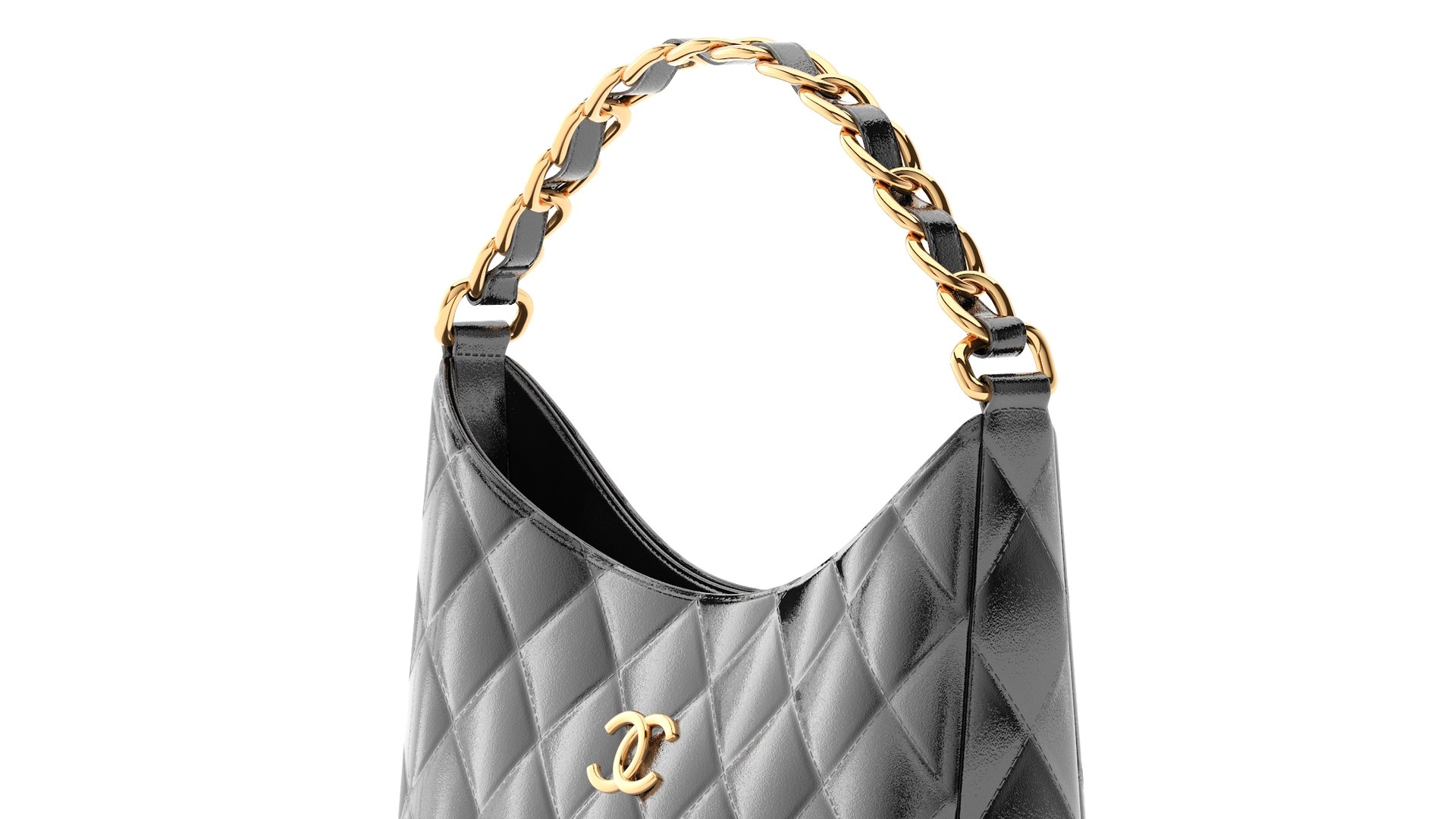 Chanel Large Hobo Bag PBR Realistic Model TurboSquid 1929215