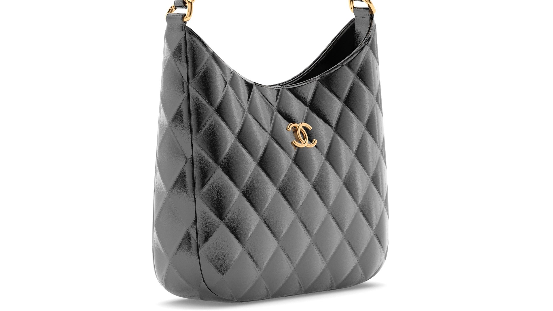 Chanel Large Hobo Bag PBR Realistic Model TurboSquid 1929215